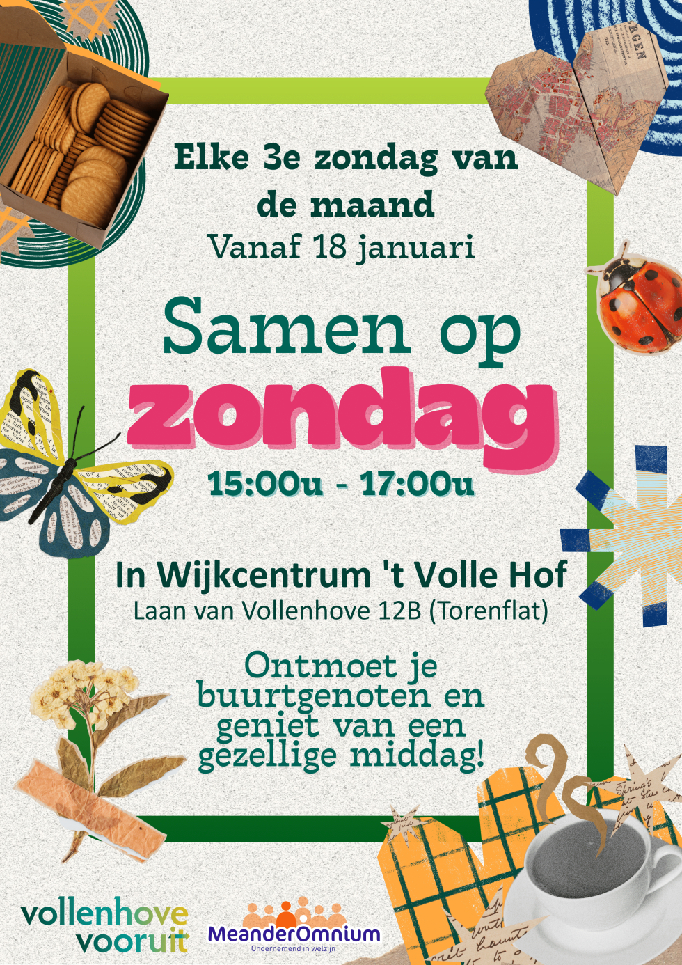 Flyer voor samen op zondag