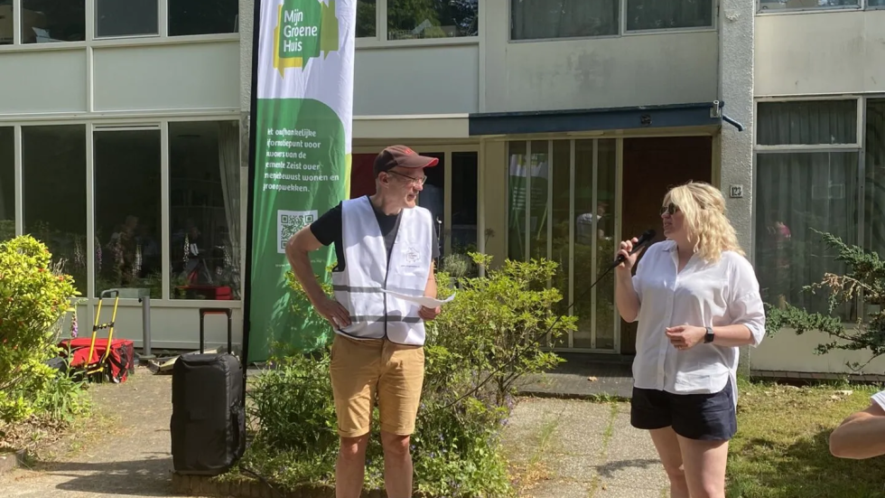 Foto van de blowerdoortest in de Pedagogenbuurt